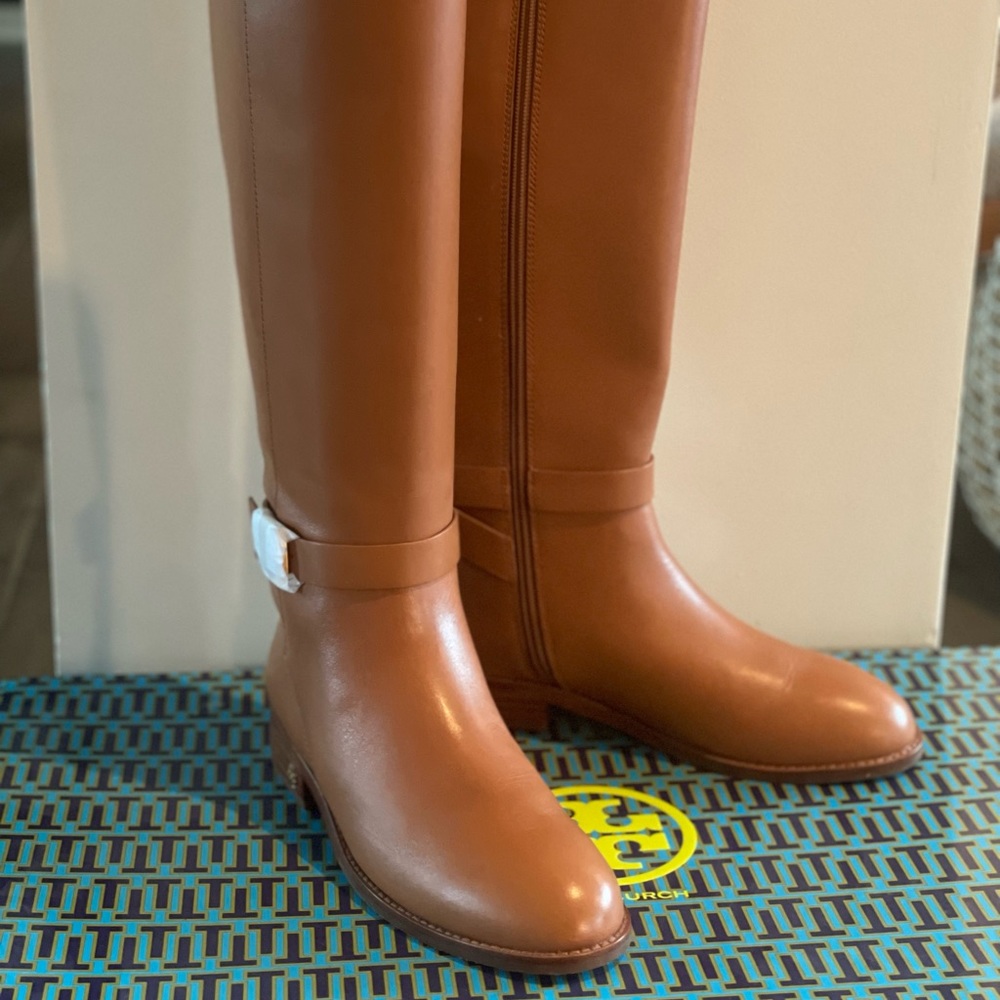 BRAND NEW Camel Tory Burch Riding Boots